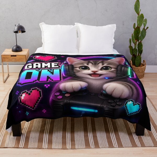 Item preview, Game On Kitty Gaming Sticker designed and sold by Stylestickers55.