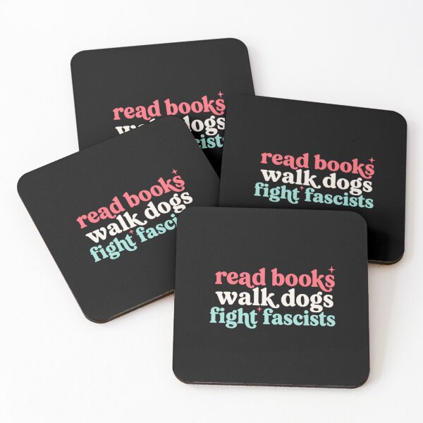 Item preview, Read Books Walk Dogs Fight Fascists Political Activism Progressive Reader Dog Owner designed and sold by RetroMini2026.