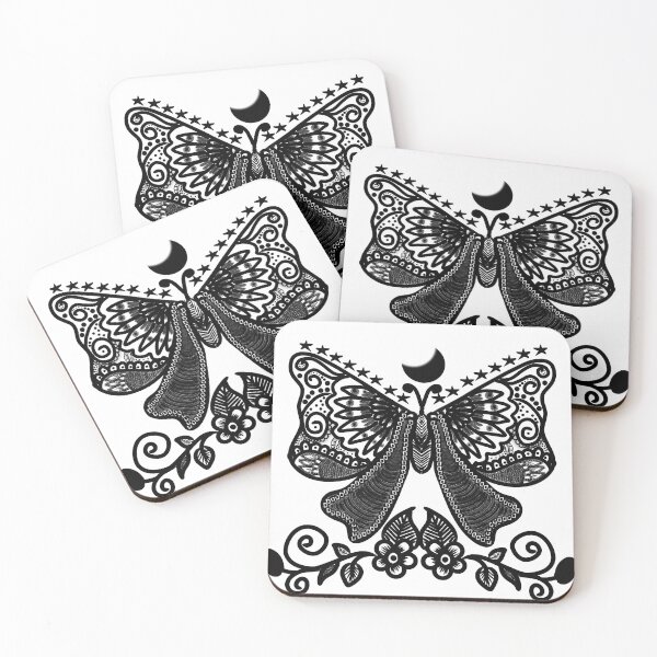 Item preview, Mystical Luna Moth | Celestial Gothic Insect Art | Boho Moon Design designed and sold by HopeAndHustle.