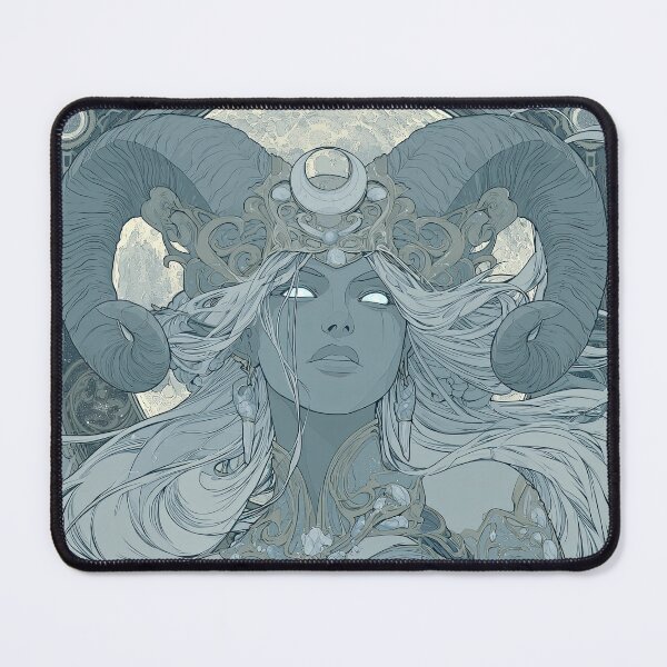 Item preview, Celestial Moon Goddess Fantasy Portrait designed and sold by MythicMood.
