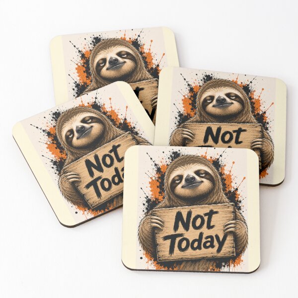 Item preview, Not Today Funny Sloth designed and sold by BagFactoryUK.