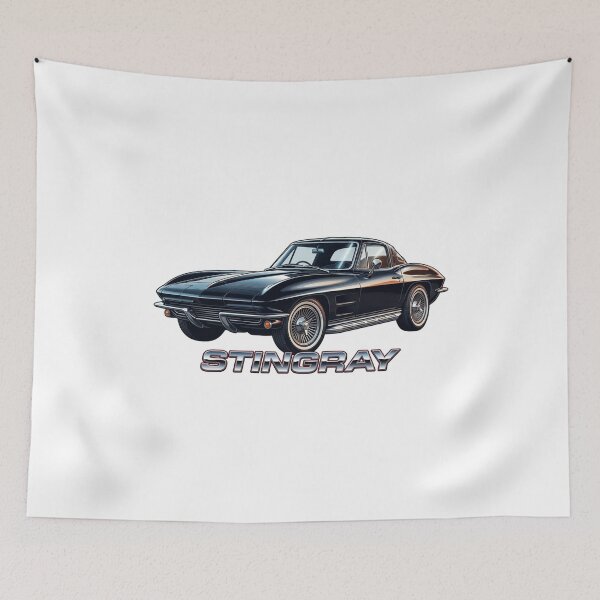 Item preview, C2 Stingray Classic Black Coupe Side Pipes Chrome Script designed and sold by Off-Road-Zone.