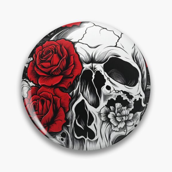 Item preview, Dark Romantic Skull With Roses designed and sold by GoochyMan Designs.