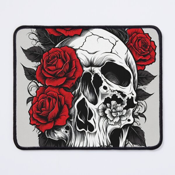 Item preview, Dark Romantic Skull With Roses designed and sold by GoochyMan Designs.