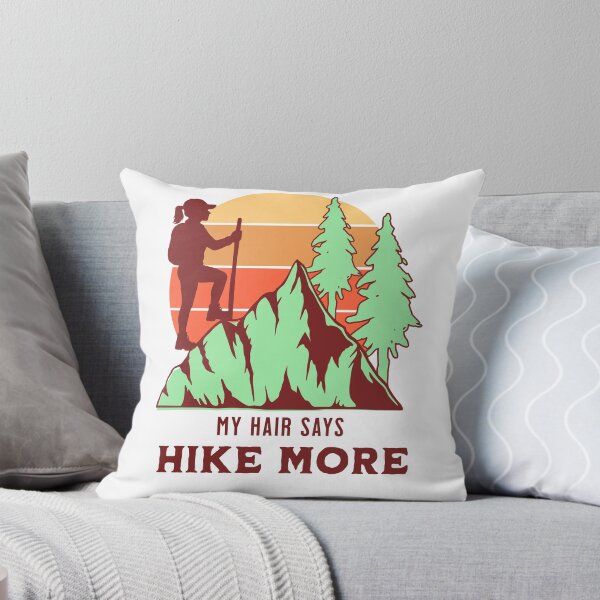 Item preview, My Hair Says Hike More Female Hiking designed and sold by PrintSparkDesigns.