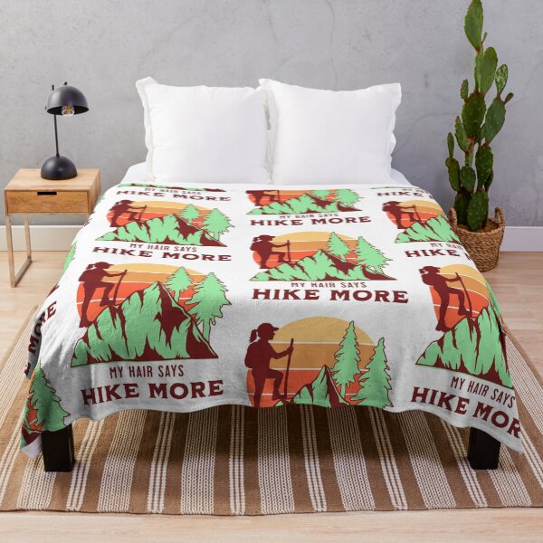 Item preview, My Hair Says Hike More Female Hiking designed and sold by PrintSparkDesigns.