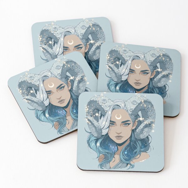 Item preview, Aries Moon Goddess Portrait designed and sold by MythicMood.