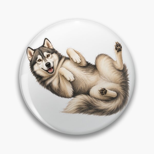 Item preview, Fluffy Husky Belly Up designed and sold by RealEqEdit.