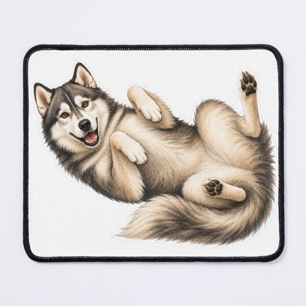 Item preview, Fluffy Husky Belly Up designed and sold by RealEqEdit.