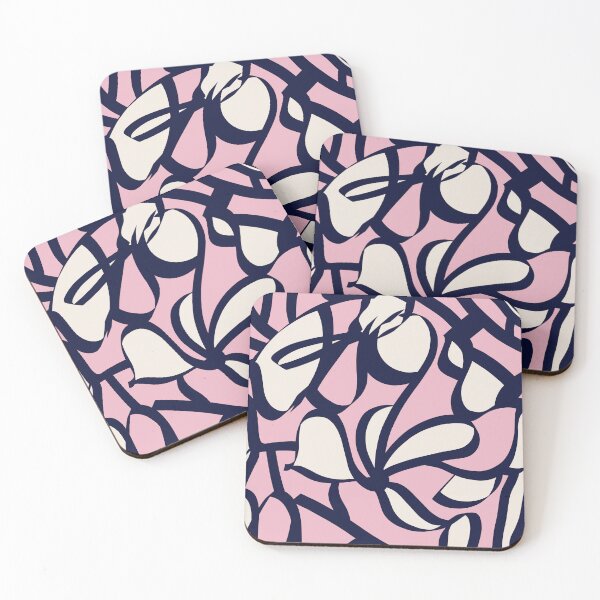 Item preview, Blush Pink Floral Line Art designed and sold by Aniko Tulipan.