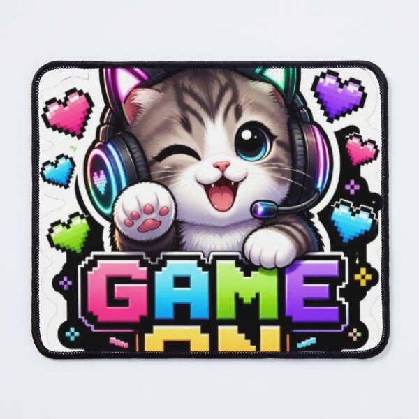 Item preview, Game On Kitty Gaming Sticker designed and sold by Stylestickers55.