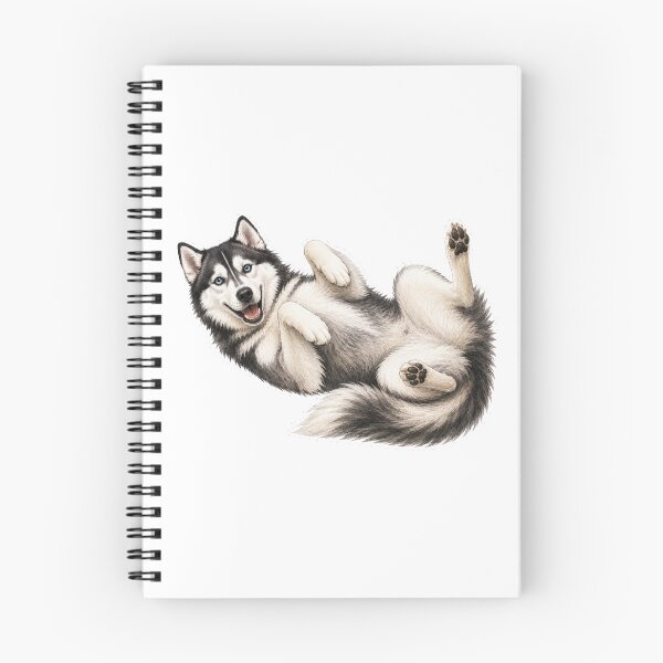 Item preview, Grey Fluffy Husky Belly Up designed and sold by RealEqEdit.