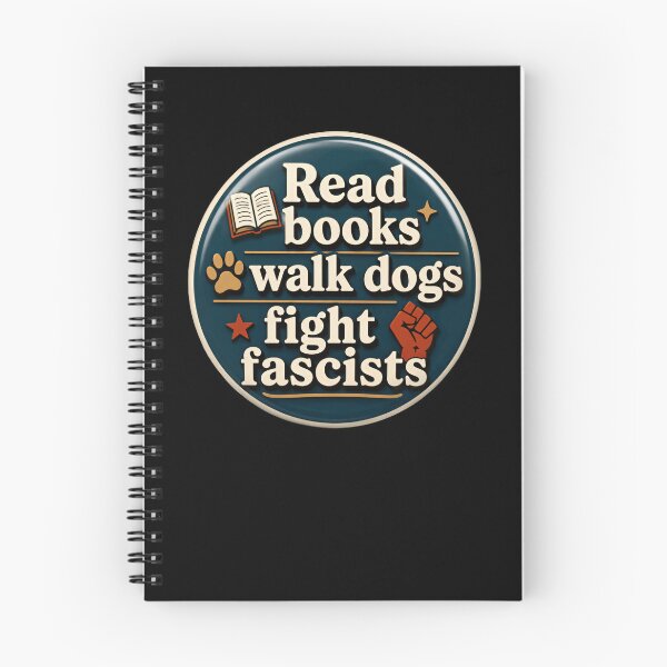 Item preview, Read Books Walk Dogs Fight Fascists Book Lover Dog Owner Activist designed and sold by RetroMini2026.