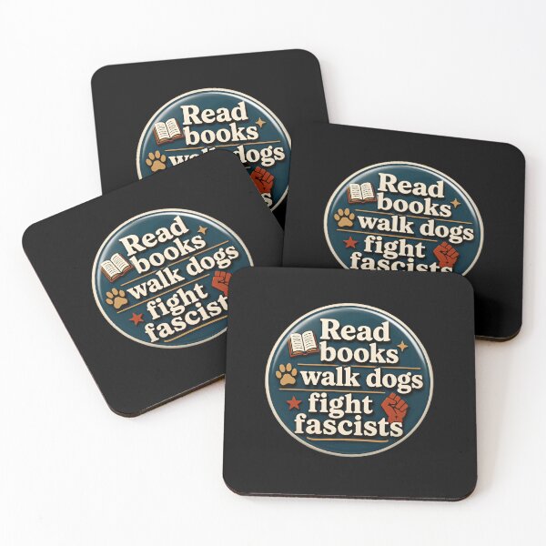 Item preview, Read Books Walk Dogs Fight Fascists Book Lover Dog Owner Activist designed and sold by RetroMini2026.