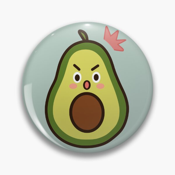 Item preview, Angry Avocado Cartoon Sticker | Cute Funny Avocado Character designed and sold by SunCraftStudio.