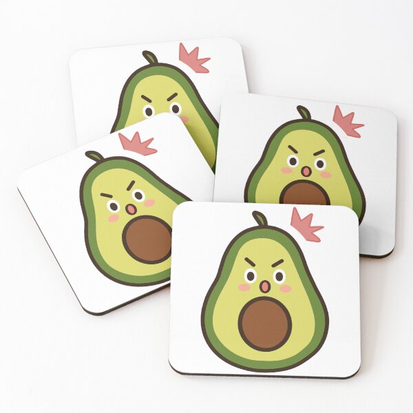 Item preview, Angry Avocado Cartoon Sticker | Cute Funny Avocado Character designed and sold by SunCraftStudio.