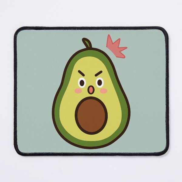 Item preview, Angry Avocado Cartoon Sticker | Cute Funny Avocado Character designed and sold by SunCraftStudio.