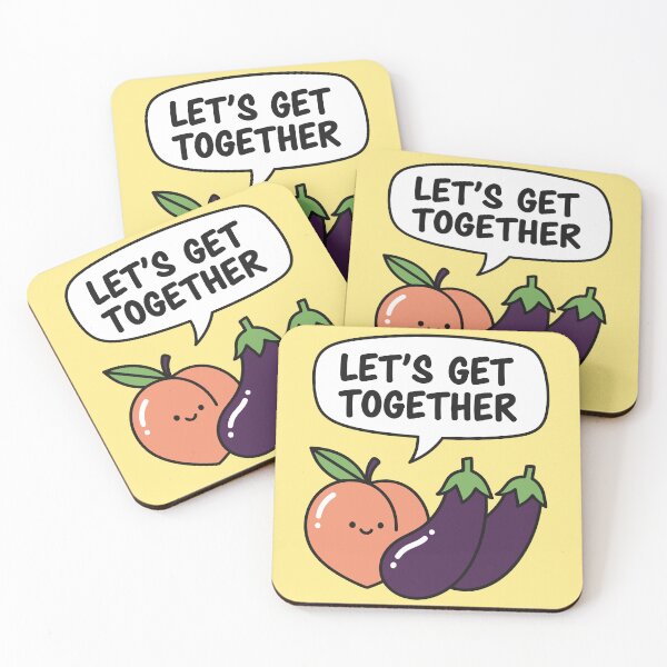 Item preview, Let's Get Together Peach and Eggplant designed and sold by Amir Faysal.