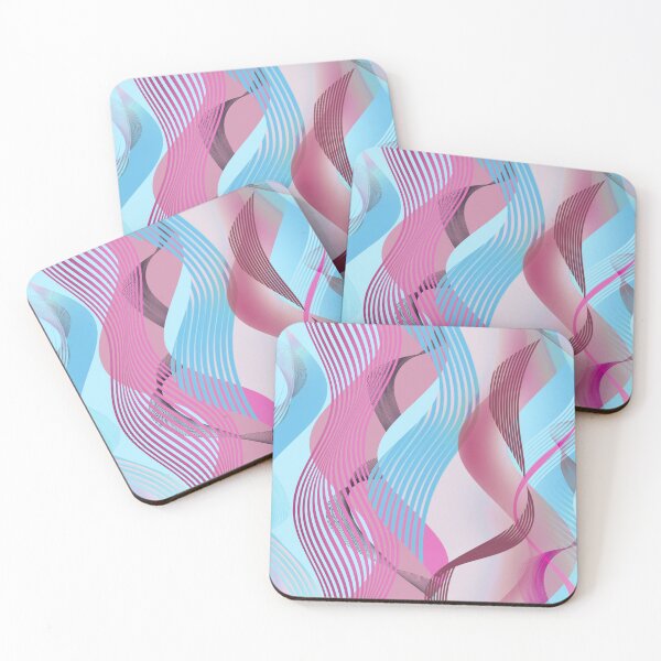 Item preview, Pink Blue Ribbon Waves designed and sold by imaniko.