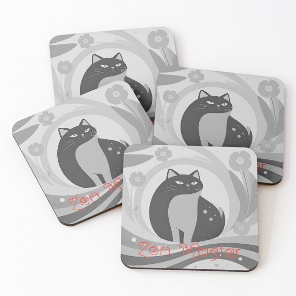 Item preview, Black Fat Cat (text: Zen Master) designed and sold by WeaveSphere.