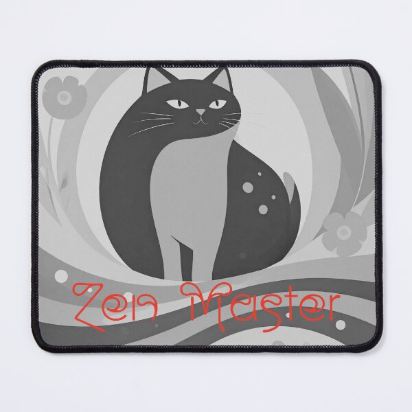 Item preview, Black Fat Cat (text: Zen Master) designed and sold by WeaveSphere.