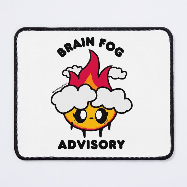 Item preview, Brain Fog Advisory | Cute Funny Menopause Sticker designed and sold by Dr. B Sticker Rx.