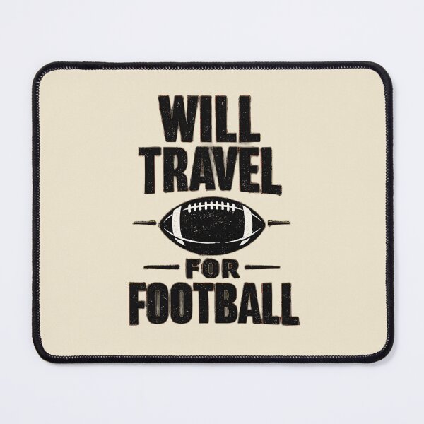 Item preview, Will Travel For Football | Retro Football Travel Fan Design designed and sold by ArthUpscale.