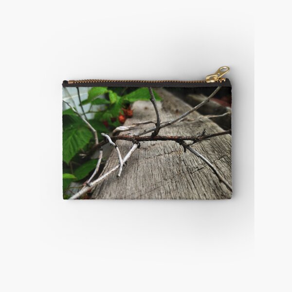 Item preview, Nature photography. Rustic Wooden Board with Dry Twigs and Green Raspberry Leaves. designed and sold by Sky-99.
