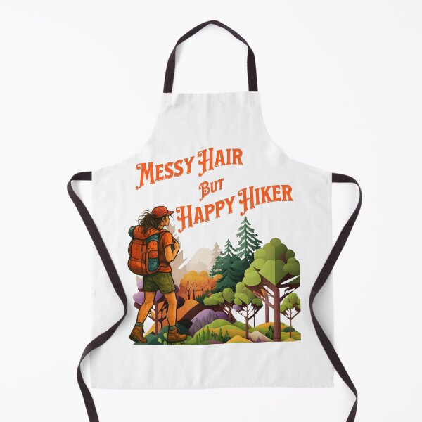 Item preview, Messy Hair But Happy Hiker Female Hiking designed and sold by PrintSparkDesigns.