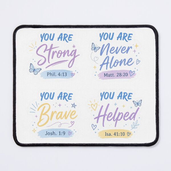 Item preview, Christian Encouragement Sticker Set for Women - You Are Strong Never Alone Brave Helped designed and sold by For His  Glory.