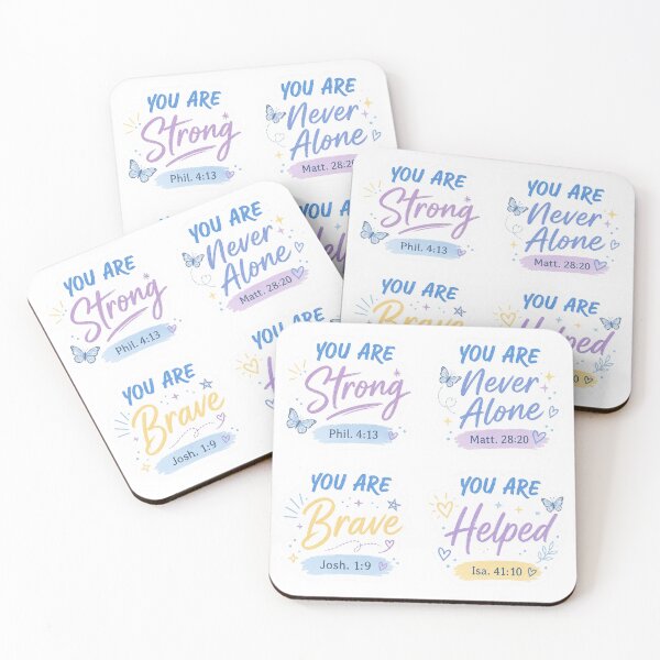 Item preview, Christian Encouragement Sticker Set for Women - You Are Strong Never Alone Brave Helped designed and sold by For His  Glory.