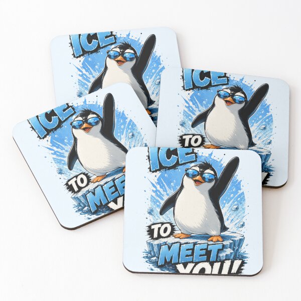 Item preview, Ice to Meet You Funny Penguin designed and sold by BagFactoryUK.