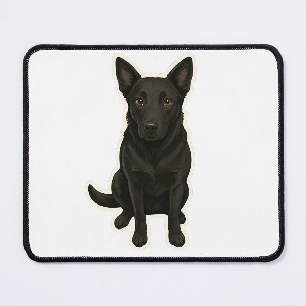Item preview, Black Dog Portrait Sitting Pose designed and sold by RealEqEdit.