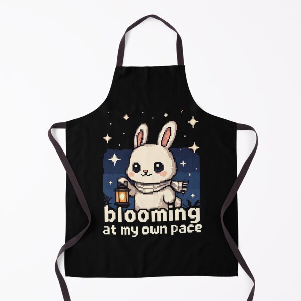 Item preview, BLOOMING AT MY OWN PACE - BUNNY RABBIT PIXEL ART designed and sold by BRIGHT BITS BOUTIQUE.