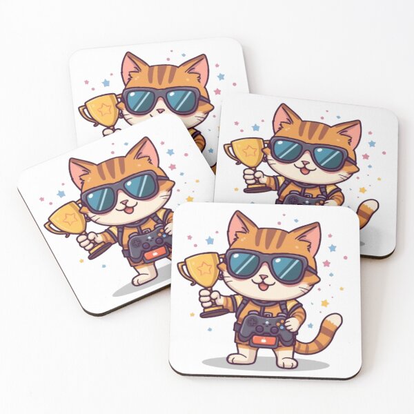 Item preview, Cat Powered Gaming Sticker designed and sold by Stylestickers55.