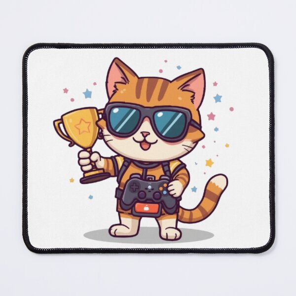 Item preview, Cat Powered Gaming Sticker designed and sold by Stylestickers55.