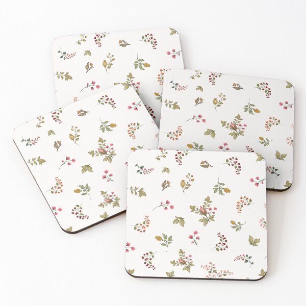 Item preview, Vintage Botanical Toss Pattern | Cottage Garden Berries and Wildflowers Seamless Design designed and sold by neenu-bhasin11.