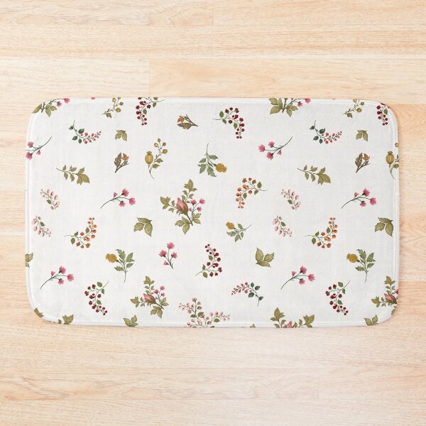 Item preview, Vintage Botanical Toss Pattern | Cottage Garden Berries and Wildflowers Seamless Design designed and sold by neenu-bhasin11.