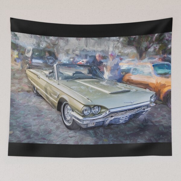 Item preview, 1965 Ford Thunderbird Roadster - Metallic Green Classic Car Graphic designed and sold by RichFrancoCars.