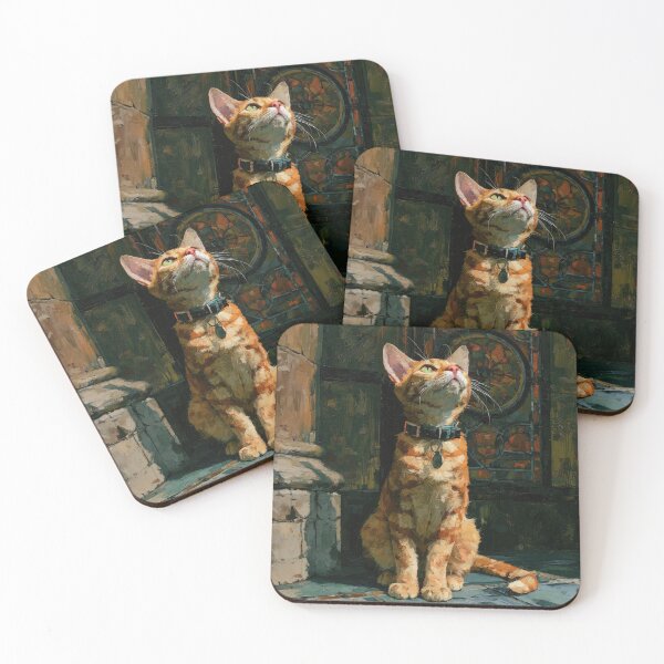 Item preview, Calico Tabby Cat Sitting by Ornate Stone Archway Vintage Street Art designed and sold by Drissakembili.