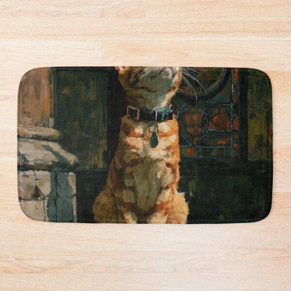 Item preview, Calico Tabby Cat Sitting by Ornate Stone Archway Vintage Street Art designed and sold by Drissakembili.