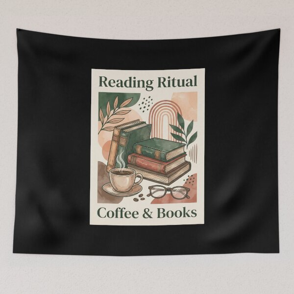 Item preview, Reading Ritual Coffee and Books Poster  designed and sold by Sketchlegacy.