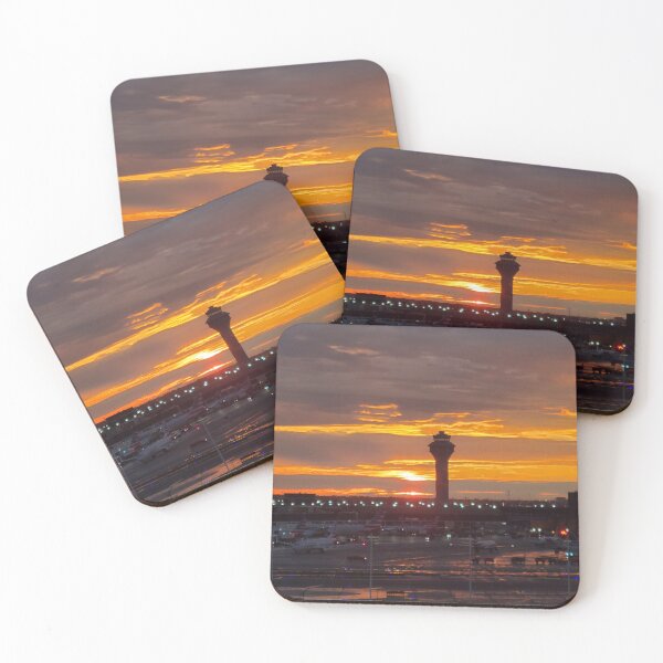 Item preview, O'Hare airport at sunset designed and sold by Storm Chaser Anna Philipp .