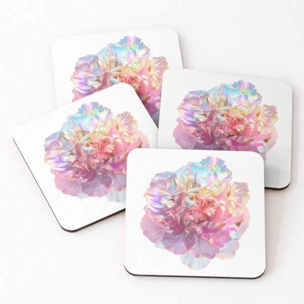 Item preview, Holographic Peony Art - Luxury Y2K Floral Design designed and sold by STATIC SOUL.
