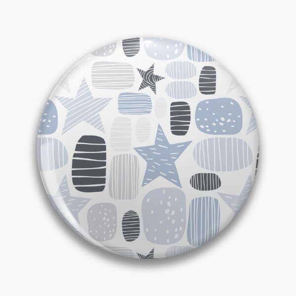 Item preview, Blue Grey Star Doodle Pattern Cute Scandinavian Kids Nursery designed and sold by Zaya_art.