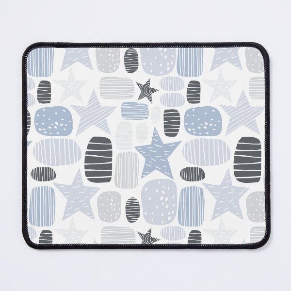 Item preview, Blue Grey Star Doodle Pattern Cute Scandinavian Kids Nursery designed and sold by Zaya_art.