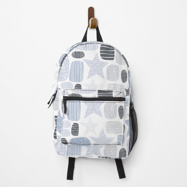 Item preview, Blue Grey Star Doodle Pattern Cute Scandinavian Kids Nursery designed and sold by Zaya_art.
