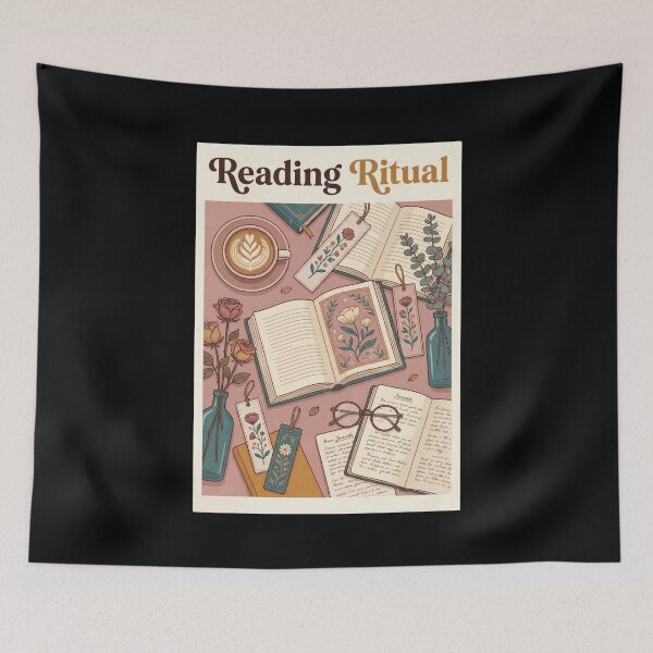 Item preview, Reading Ritual Floral Bookish Poster designed and sold by Sketchlegacy.