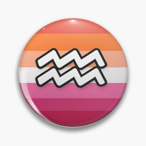 Item preview, Aquarius Lesbian Pride Zodiac Symbol  designed and sold by MandiDaniDesign.