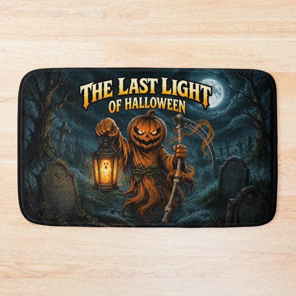 Item preview, The Last Light of Halloween Pumpkin Reaper Gothic Graveyard Art Print designed and sold by Fangtasia77.